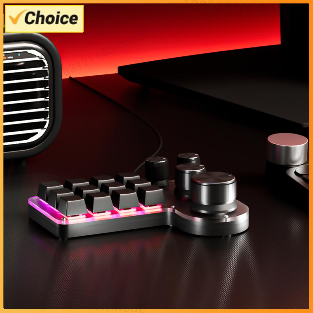 Gaming Keyboard Mechanical - Teclado Mecânico Macropad RGB com 12
