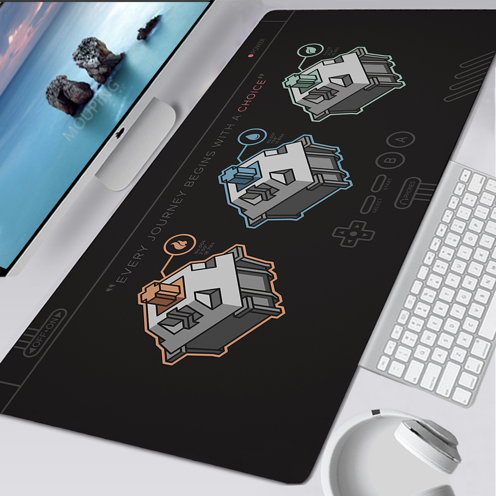 Gaming Keyboard And Mouse Combo - Mouse pad preto e branco para