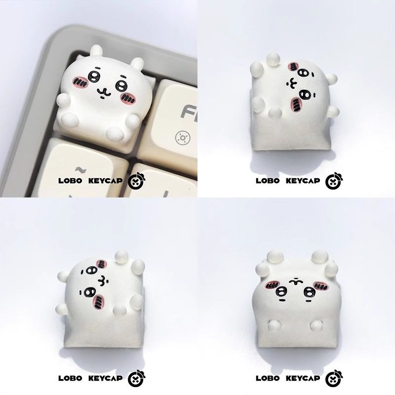 Gaming Keyboard Mechanical - Teclas de Teclado Mecânico Chiikawaed com