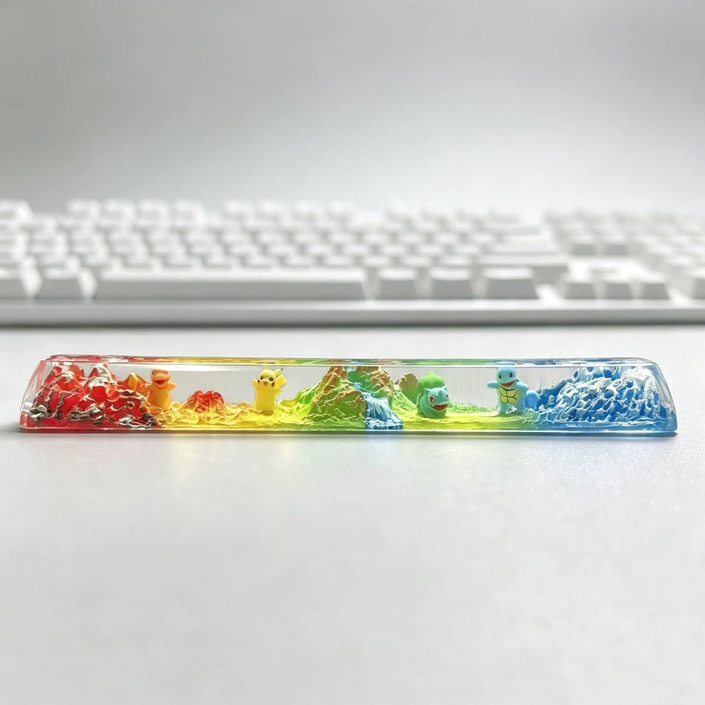 Gaming Keyboard Mechanical - Tecla Tridimensional Pokémon Eevee em Resina