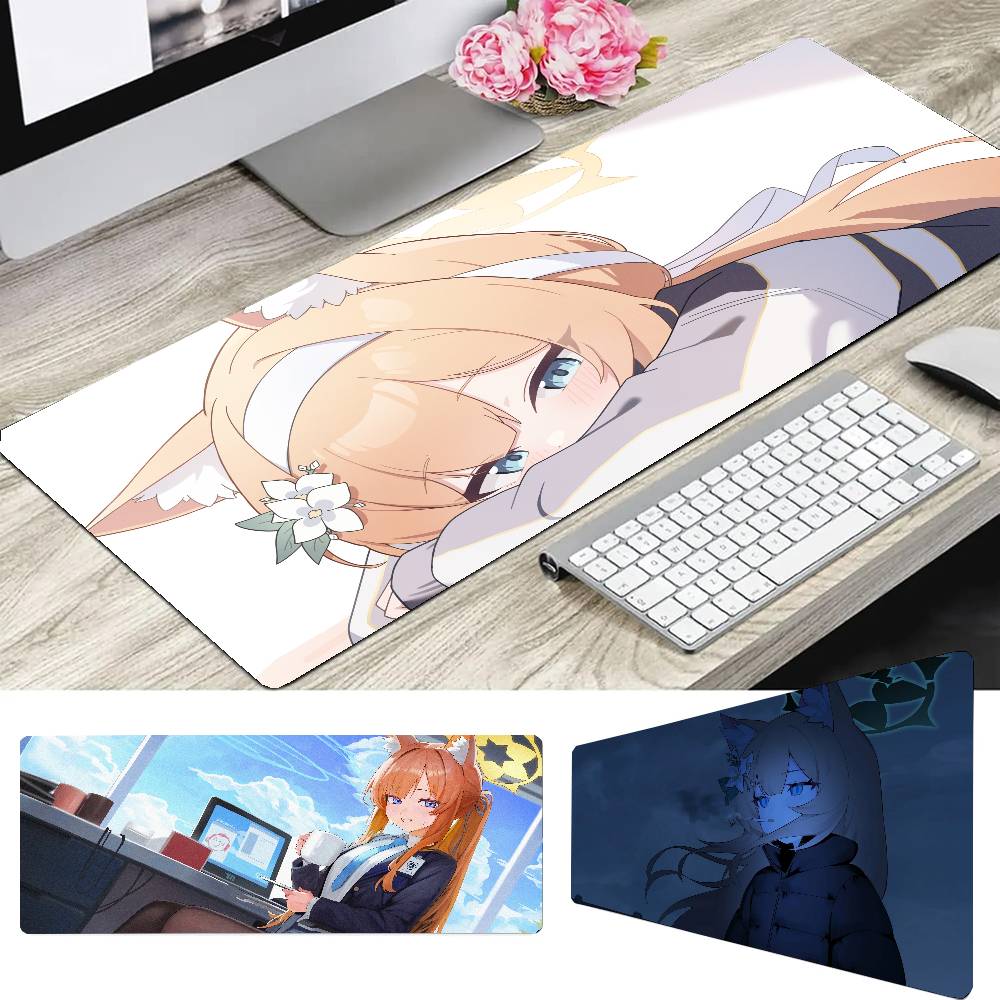 Gaming Keyboard Blue - Mousepad Iochi Mari Anime B-blue Archive