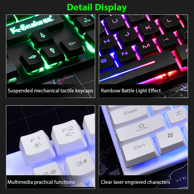 Conjunto de teclado e mouse KM - Gaming Keyboard Mouse Wireless avaliação e preço