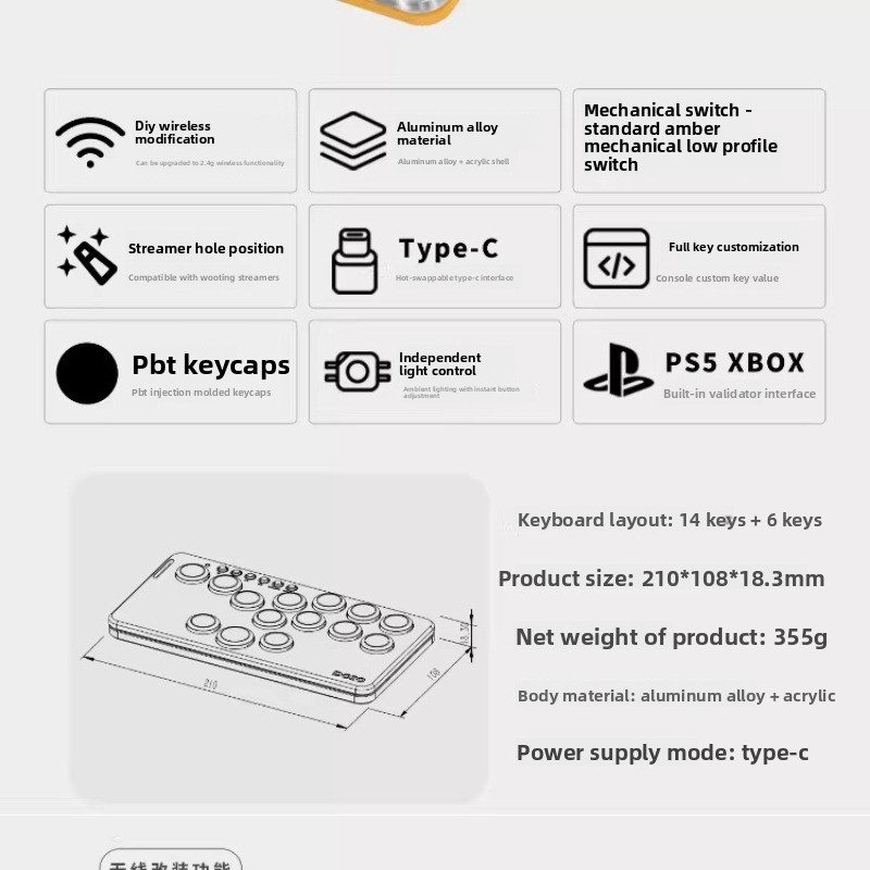 Teclado Portátil para Jogos DO - Gaming Keyboard Mini Mechanical avaliação e preço