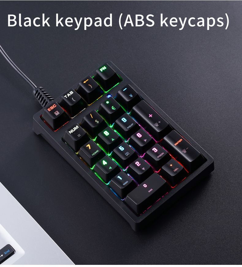 Teclado Numérico Mini T21 com  - Keyboard Gaming Blue Switch avaliação e preço