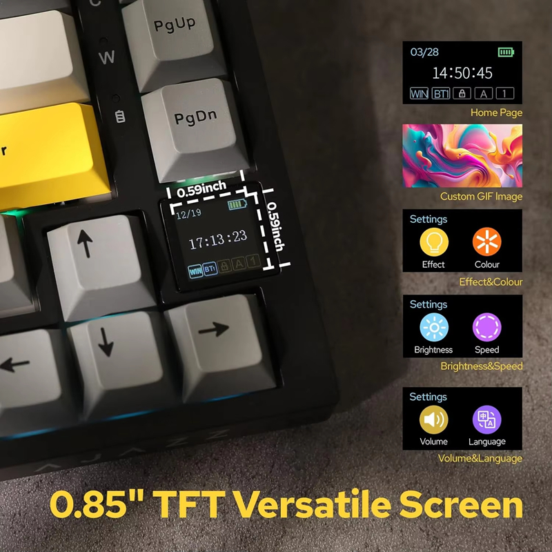 Ak820/ak820pro teclado mecânic - Gaming Keyboard Wireless avaliação e preço