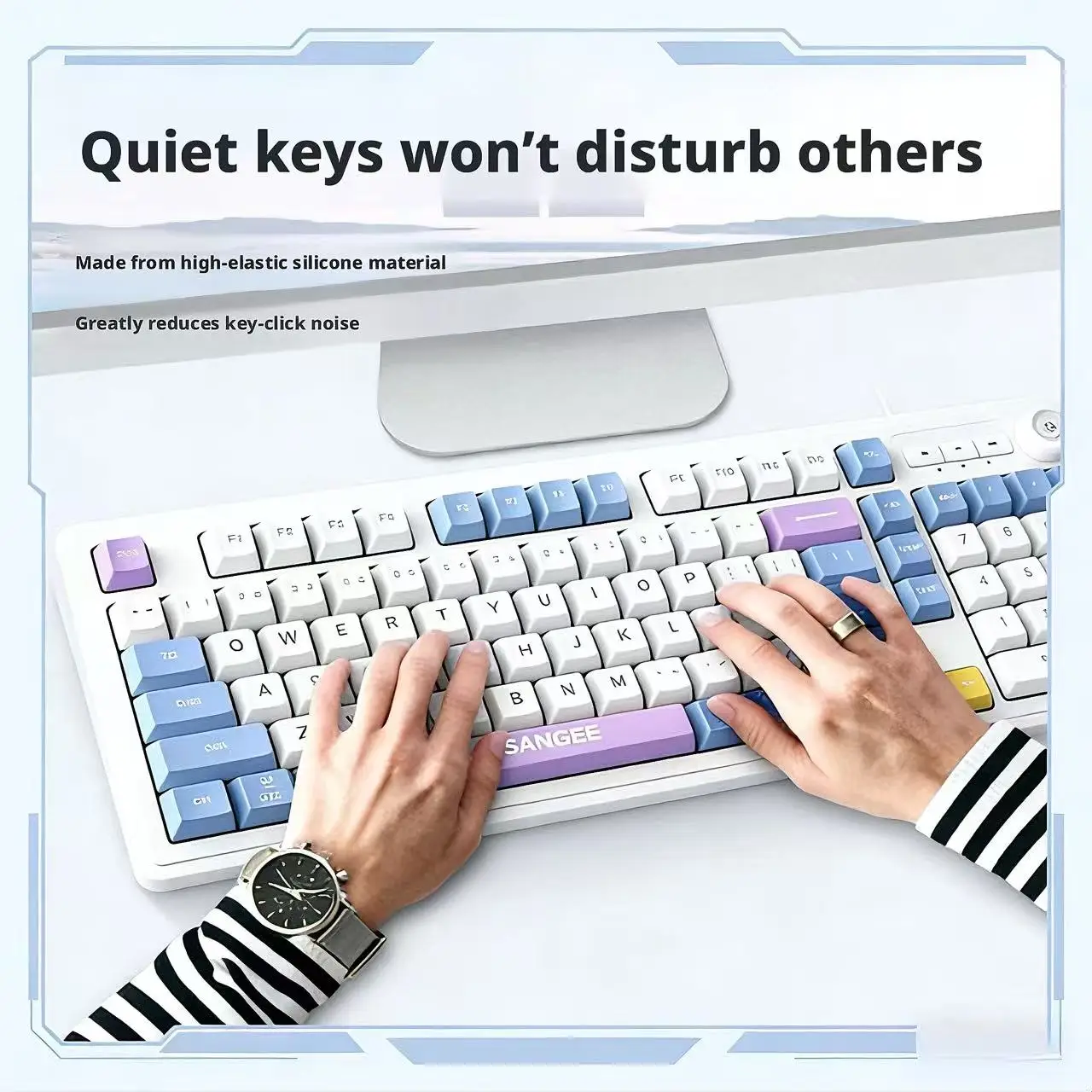 Teclado com Fio de 98 Teclas R - Gaming Keyboard No Noise avaliação e preço