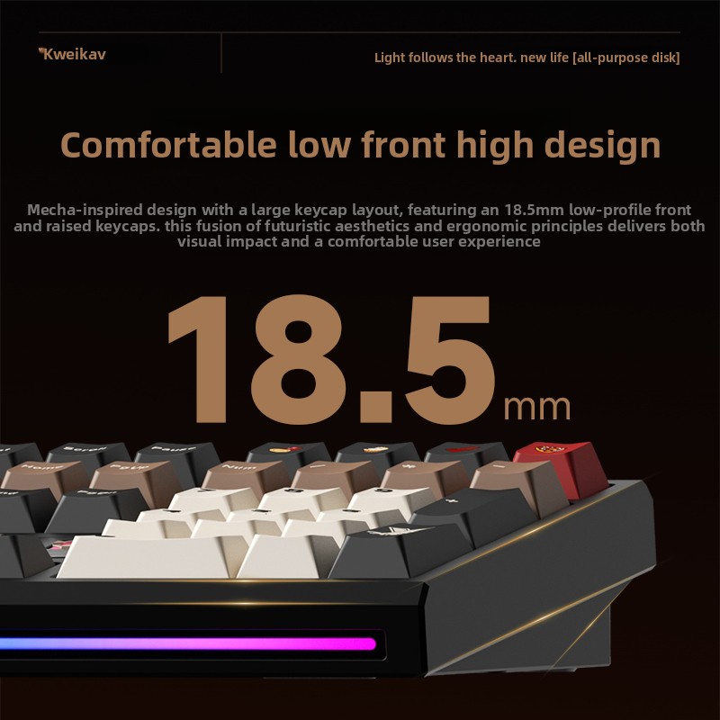 Teclado Mecânico WEIKAV NUT108 - Gaming Keyboard Wireless avaliação e preço