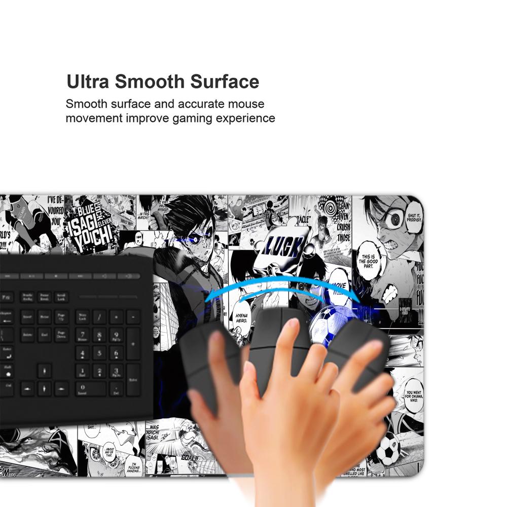 Preto e branco anime mouse pad - Gaming Keyboard Blue avaliação e preço