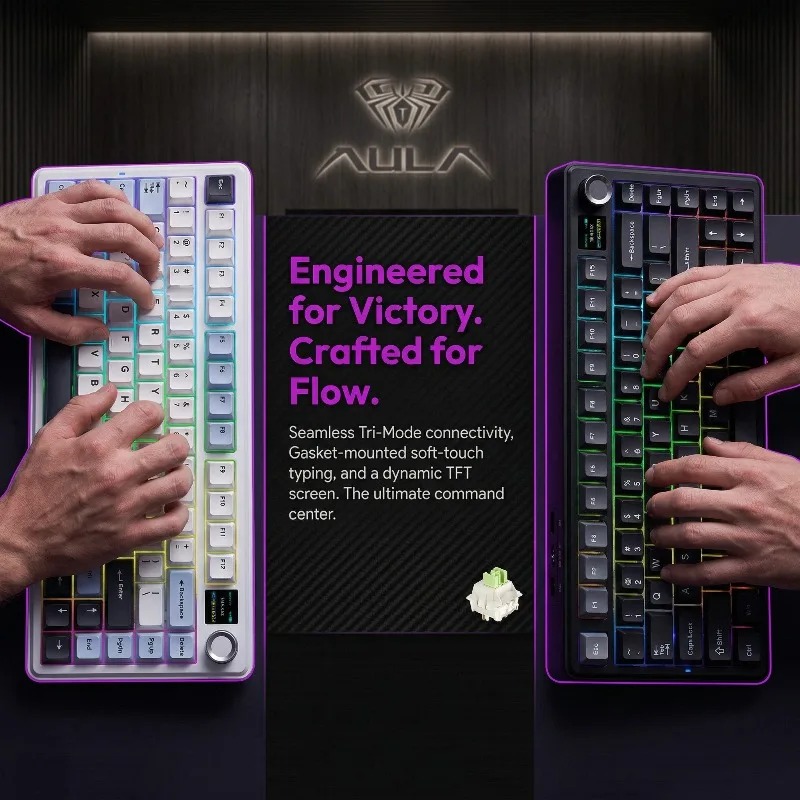Teclado Mecânico AULA F75 Max, - Gaming Keyboard Mechanical avaliação e preço