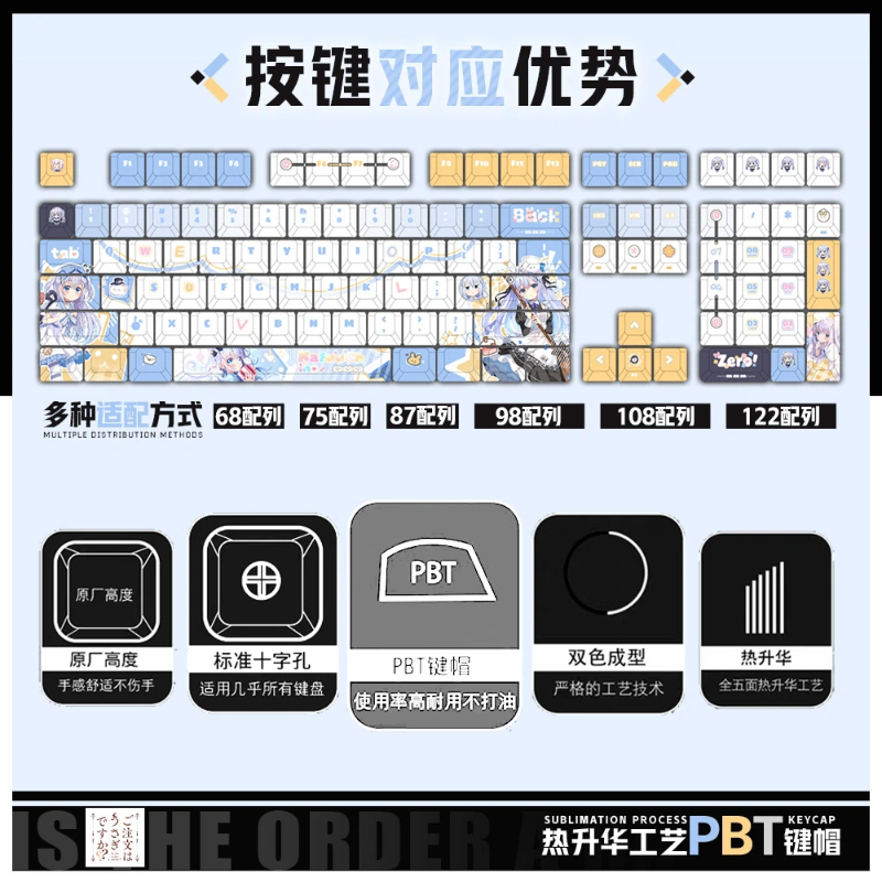 O pedido é um coelho? Kafū Chi - Gaming Keyboard Mechanical avaliação e preço