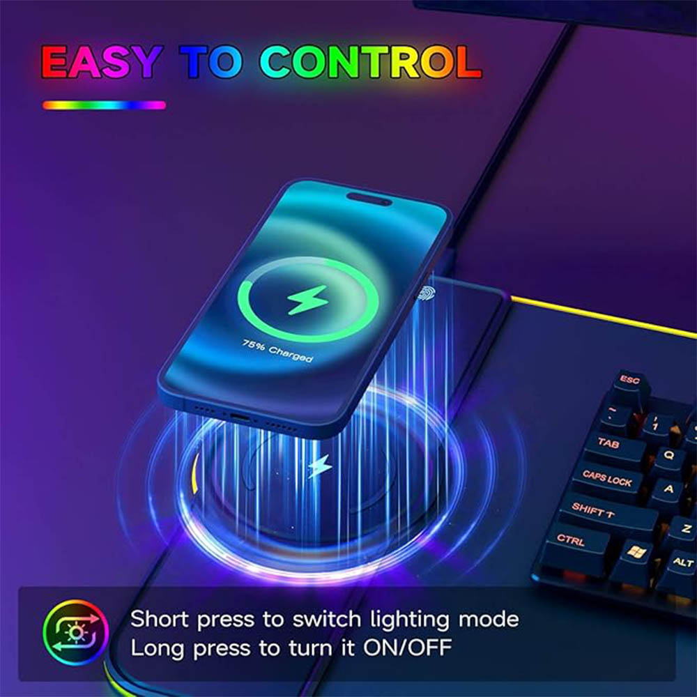 Mouse pad RGB com carregador s - Gaming Keyboard Mouse Wireless avaliação e preço