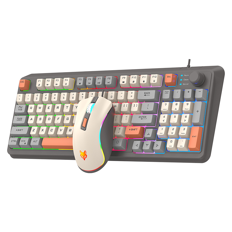 K820 USB com fio jogo teclado  - Gaming Keyboard Mouse Wireless avaliação e preço